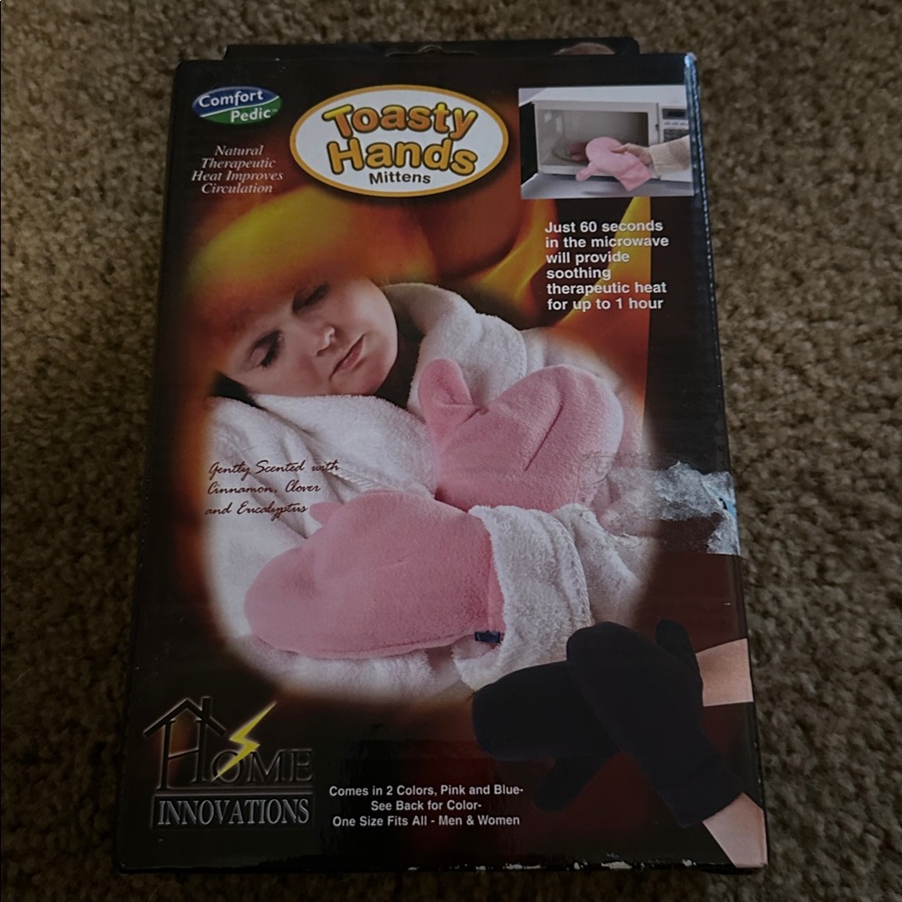 Comfort Pedic Toasty Hands Mittens  Blue